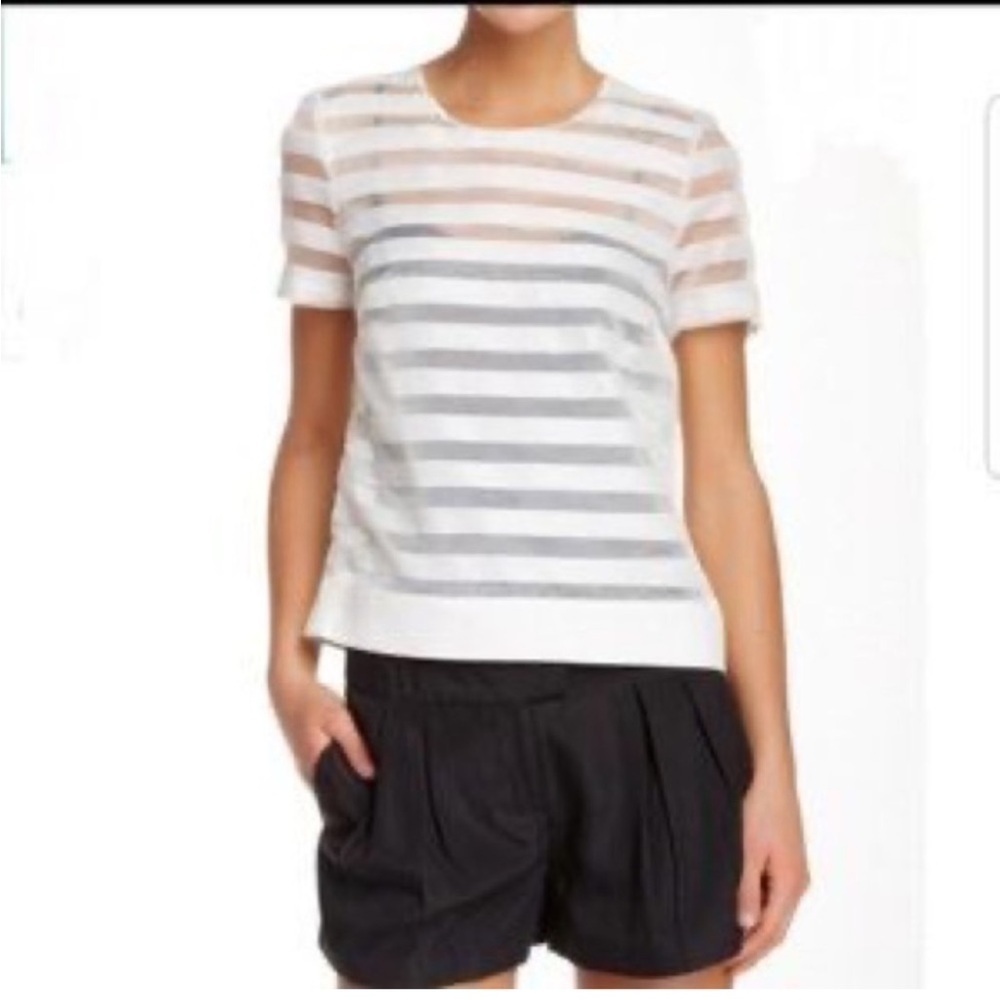 1. State boxy sheer stripes blouse size XS